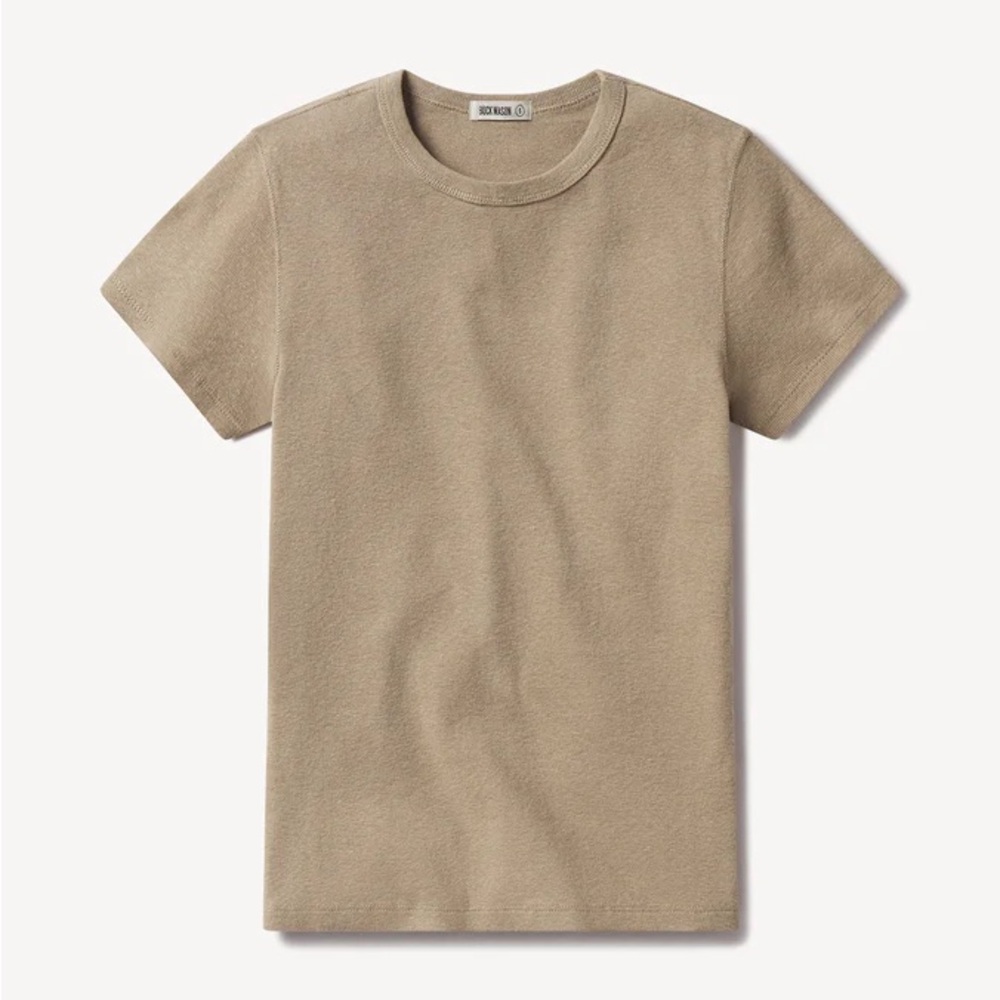 Buck Mason HEIRLOOM RIB S/S TEE - XS in Driftwood